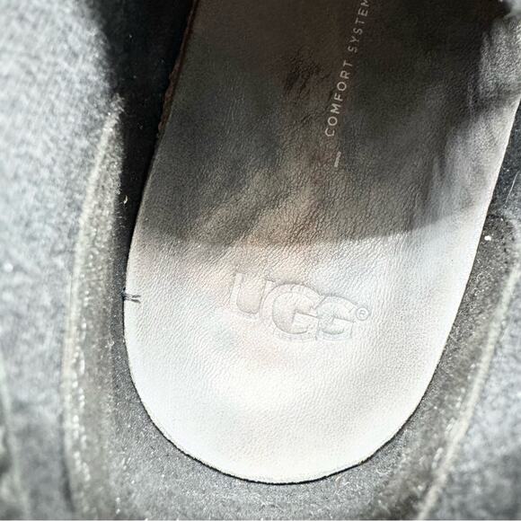 UGG Men's Freamon Grain Leather Desert Boots Black Size 9.5 Office Preppy Casual - Picture 10 of 12